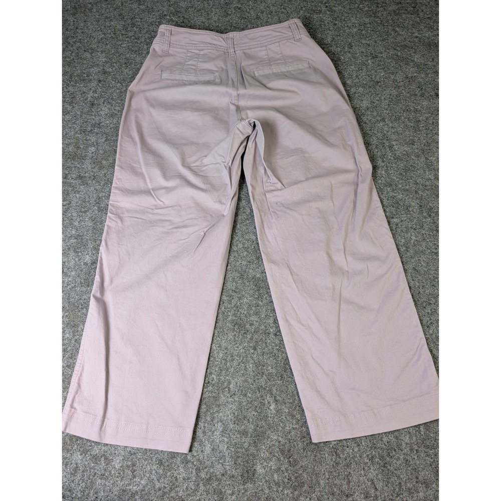GAP Girlfriend Khakis Lavender Chinos Women's 6 Wide Leg Crop Pants EUC - Picture 7 of 11